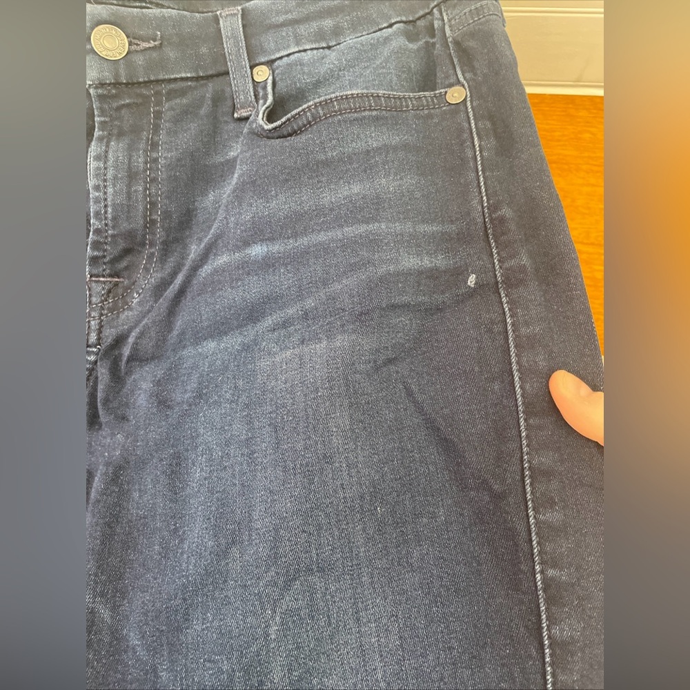7 for all mankind women’s 28 waist blue skinny jeans inseam 30 - Picture 7 of 8